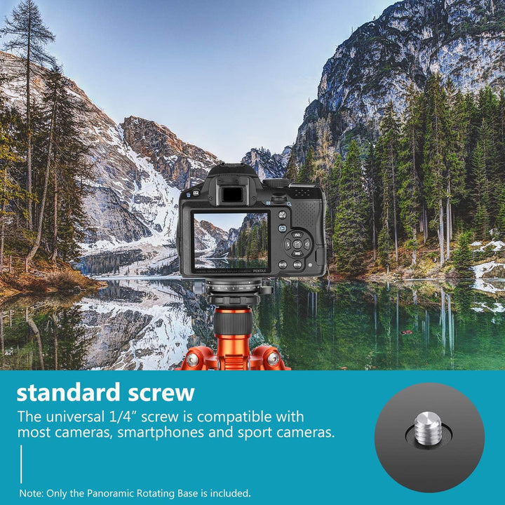 Neewer Kamera-Panorama-Schwenkfuss mit Stilplatte, 3/8-Zoll-Schraube, Aluminiumlegierung, Panorama-K