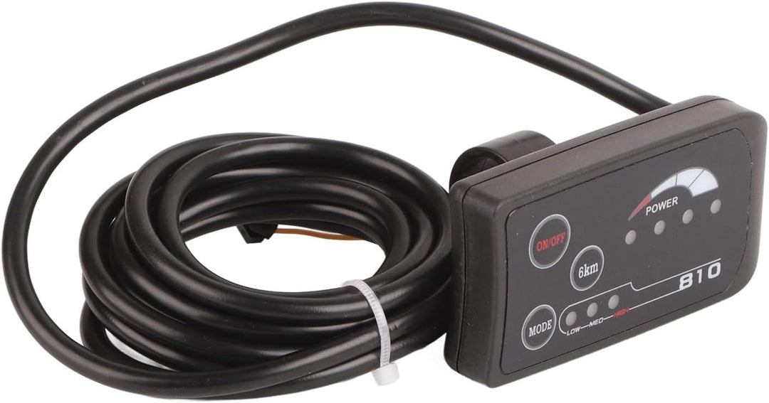 Qiilu LCD-Anzeigefeld, LED-Anzeige für Elektrofahrrad 810 mit 4-Draht-Kabelbedienfeld