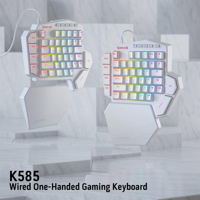 Redragon K585 DITI Einhändige mechanische RGB-Gaming-Tastatur, Typ-C-Profi-Gaming-Tastatur mit 7 int