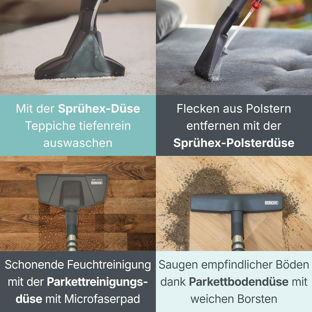 THOMAS 788577 Multiclean Staubsauger, Aqua+, Staubsauger ohne Beutel, 48,6 x 31,8 x 30,06 cm, Mint G