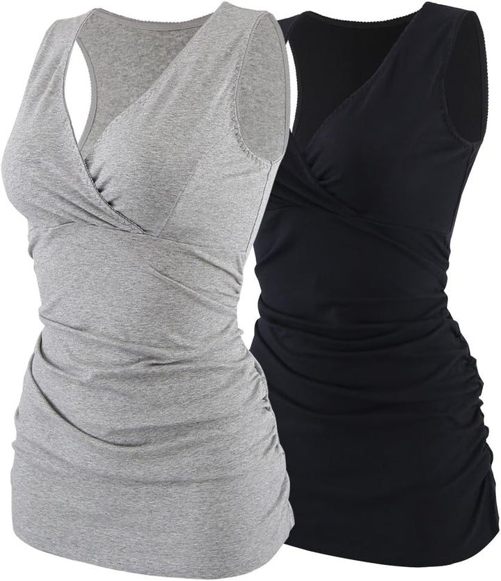 ZUMIY Still-Shirt/Umstandstop, Schwangeres Stillen Nursing Schwangerschaft Top Umstandsmode Unterwäs