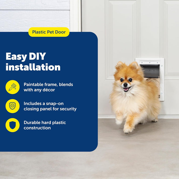 PetSafe Kunststoff Haustier Tür - Für Hunde und Katzen - Grösse S - Entwickelt für Haustiere bis zu