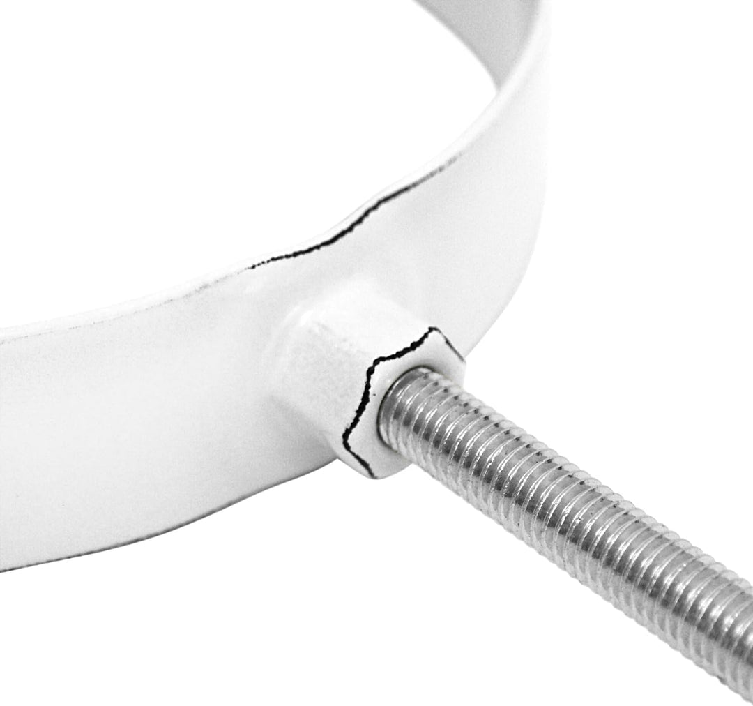 raik Ofenrohr/Rauchrohr Rohrschelle Wandbefestigung Durchmesser 130 mm Emaille Weiss ESH116-130-w, W