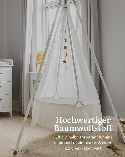 Leander Betthimmel für Leander Classic™ Wiege Weiss - Babybett Himmel fürs Babyzimmer - Schützender