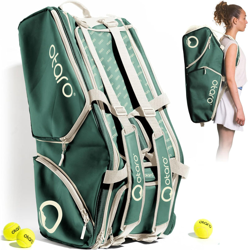 Otaro Tennistasche (82L) Premium Schlägertasche | Tennis, Badminton Schläger, Padel Schläger oder Sq