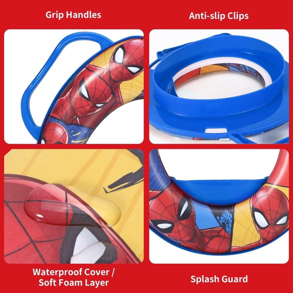 Spiderman Marvel Universal-Toiletten-Adapter für Kinder mit Griffen Spiderman., Spiderman.