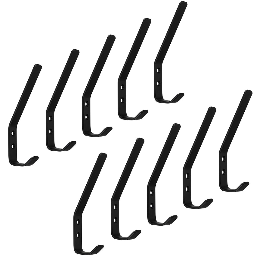 10 Stück Kleiderhaken ALBA echt Edelstahl 150 x 20 mm schwarz Garderobenhaken Haken von SOTECH 10 x