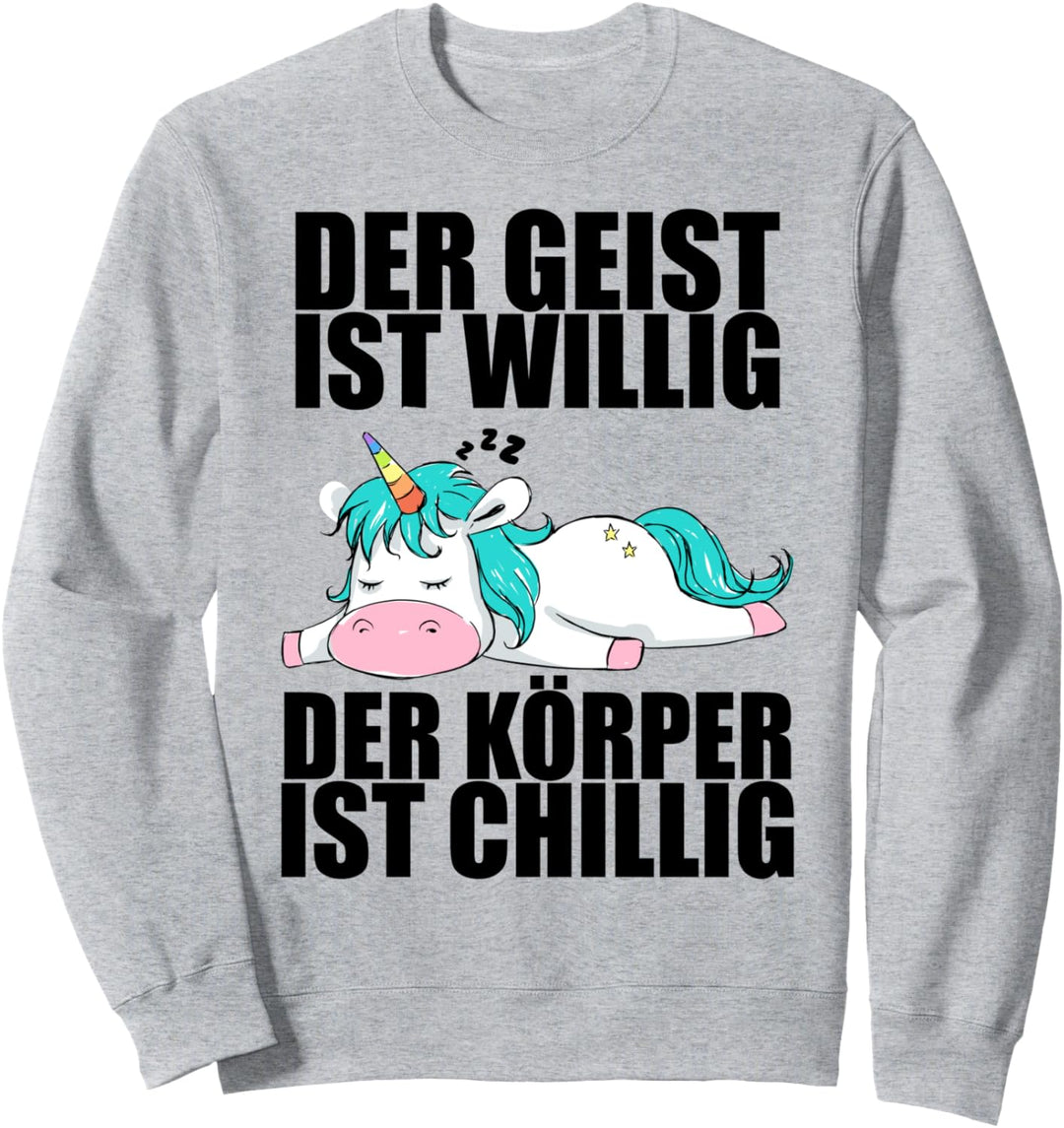Lustige Sprüche Einhorn Mitarbeiterin Arbeitskollege Büro Sweatshirt