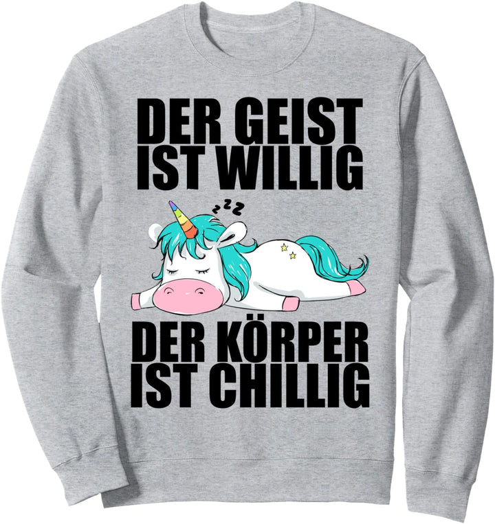 Lustige Sprüche Einhorn Mitarbeiterin Arbeitskollege Büro Sweatshirt