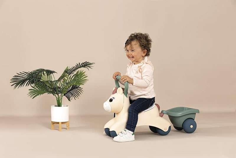 Smoby Toys - Little Smoby Baby-Rutscher Pony - Rutschfahrzeug ab 1 Jahr - Baby-Lauflernhilfe mit kle