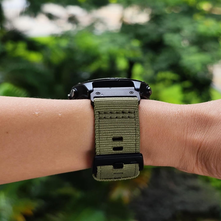 Verbessert QuickFit 26mm Nylon Armband für Garmin Fenix 7X / Fenix 6X / Fenix 5X / Enduro, Schleife