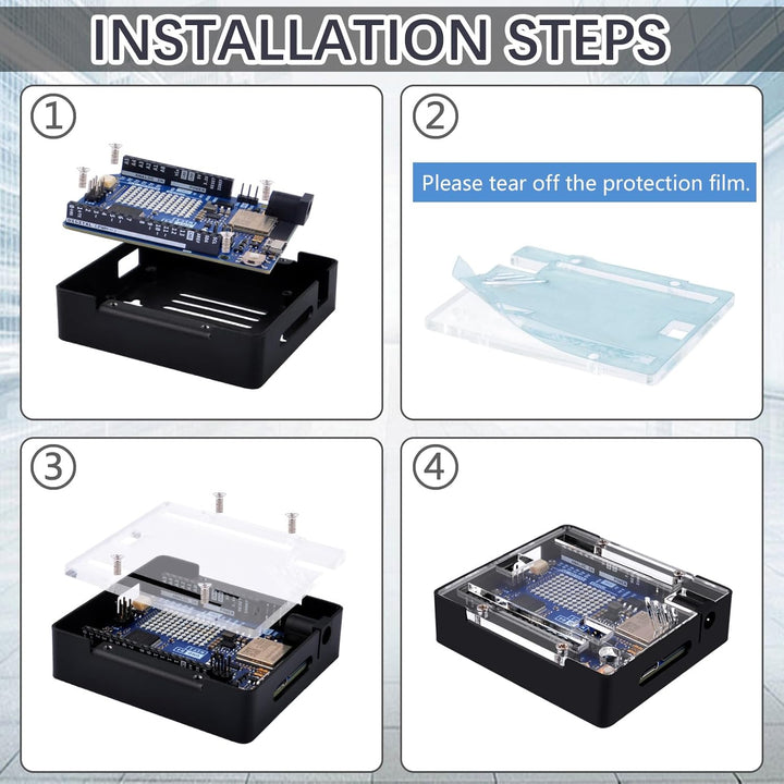 GeeekPi Studenten-Starter-Kit für Arduino UNO R4 WiFi mit offizieller UNO R4 WiFi-Karte, Metallgehäu