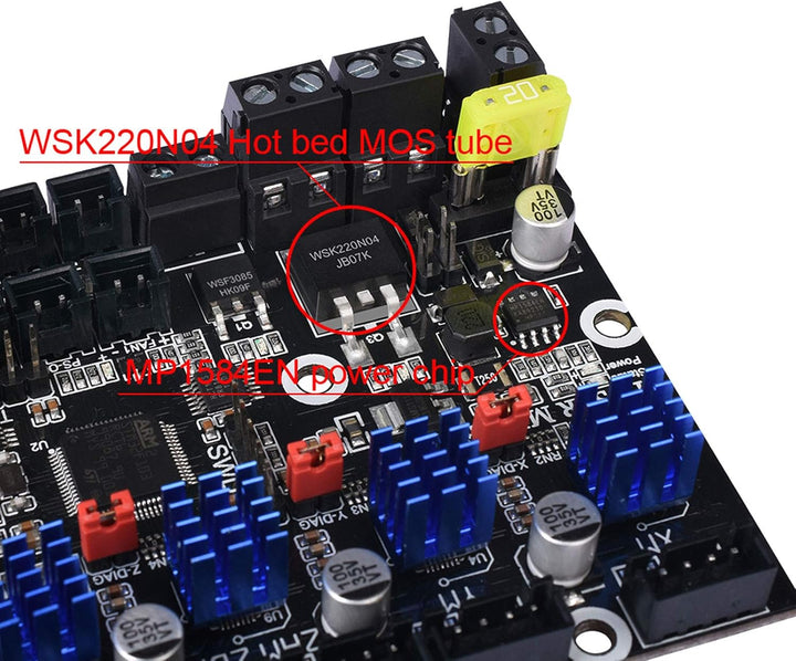 BIGTREETECH SKR Mini E3 V2.0 Steuerplatine 32 Bit Unterstützung TMC2209 TMC2208 UART-Treiber Upgrade