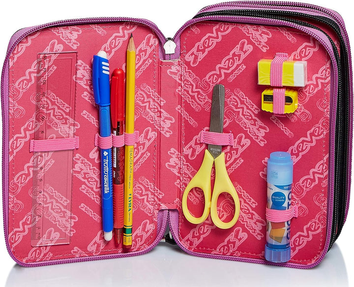 Federmäppchen SEVEN, Mäppchen, mehrfarbig, Federtasche für Schreibwaren, Etui mit Stiften, Kugelschr