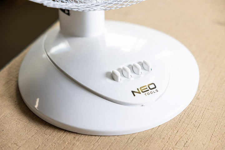 NEO TOOLS Tischventilator 45W - 70° Oszillation, 3 Geschwindigkeiten, 50 m³/min Luftstrom, Leiser Be