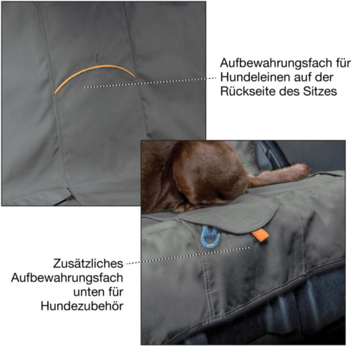 Kurgo Wander Rücksitz-Autoschondecke Hunde, Wasser- und schmutzabweisend, Universelle Passform, 140