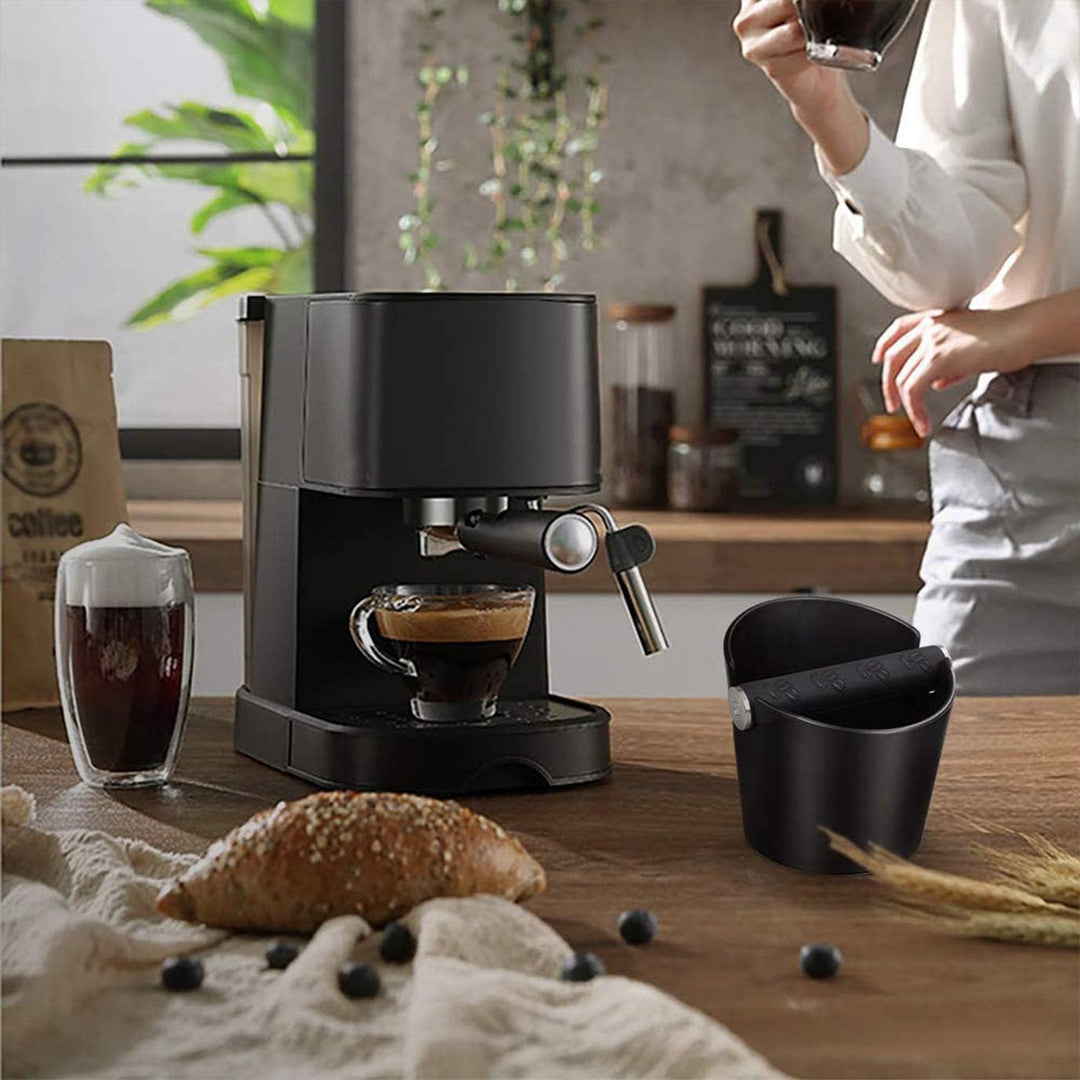 Abklopfbehälter für Siebträger Espresso Abklopfbehälter Kaffeesatz Abschlagbox Knock Box Stossdämpfe