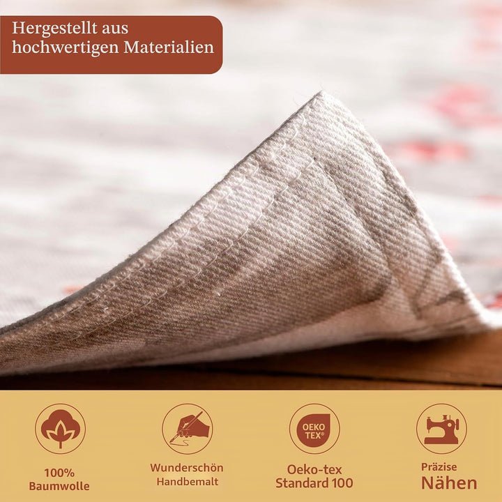 Maison d' Hermine Tischset, 100% Baumwolle Set mit 4, dekorative Oster-Tischsets, waschbare Stoff-Ti
