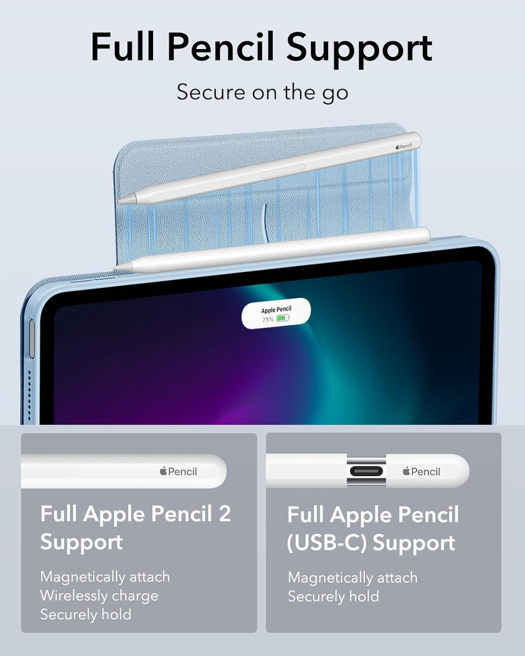 ESR für iPad Air 2022 Hülle, iPad Air 5 Hülle, iPad Air 4 Hülle 2020, 10,9 Zoll Case, abnehmbare mag