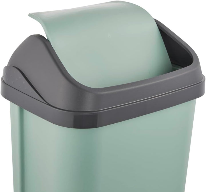 keeeper Mülleimer mit Schwingdeckel, 25 l, 33,5 x 25,5 x 53,5 cm, Swantje, Grün (Nordic Green) Nordi