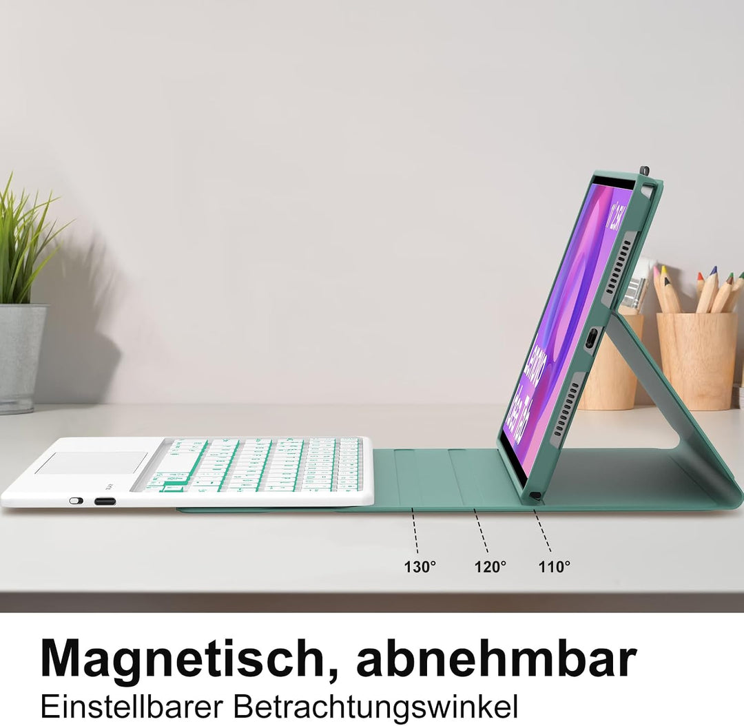 Hülle Tastatur für Lenovo Idea Tab 11 Zoll 2025/Lenovo Tab M11 11 Zoll 2024 Dunkelgrün -- Lenovo Ide