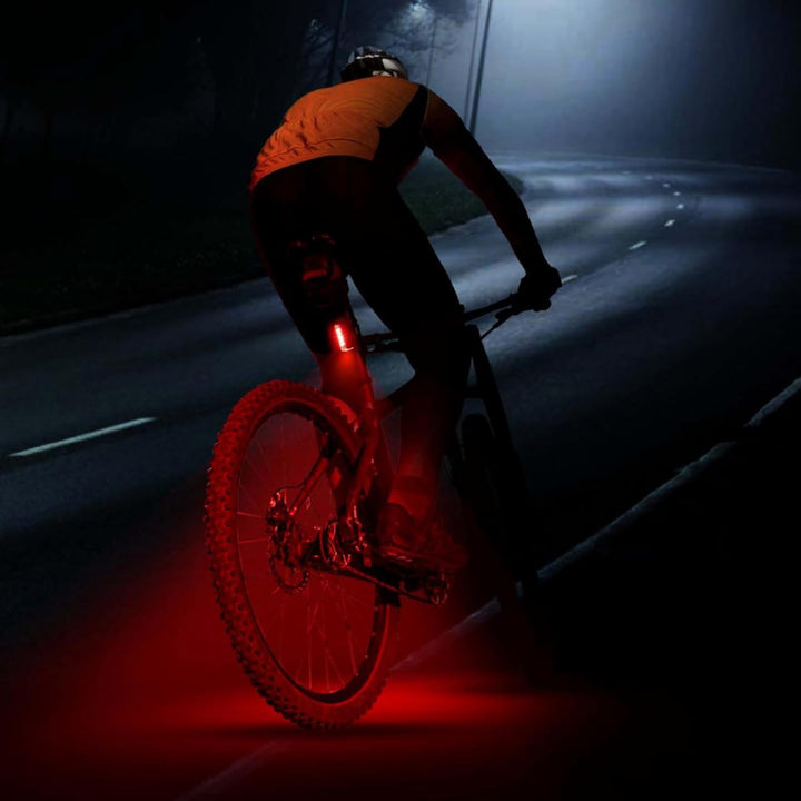 Fischer Fahrrad LED-Akku Beleuchtungs-Set Twin Stop 100 Lux, mit Sensormodus, Lange Leuchtdauer, sta