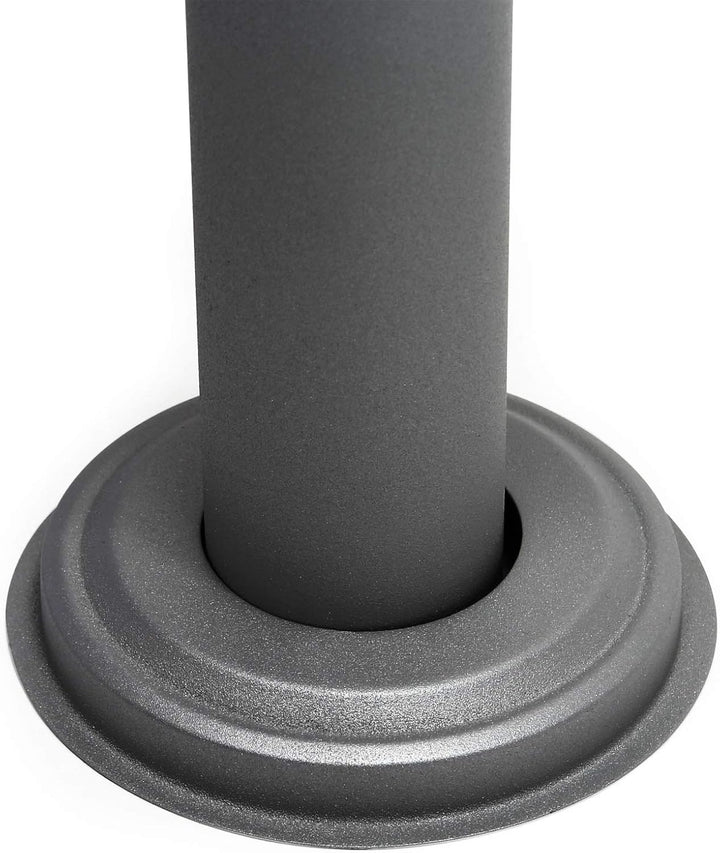 Wiltec Briefkasten Ständer 4-Fach Anthrazit 1700 x 700 mm, Vierfach Standfuss für Postkasten Briefkä