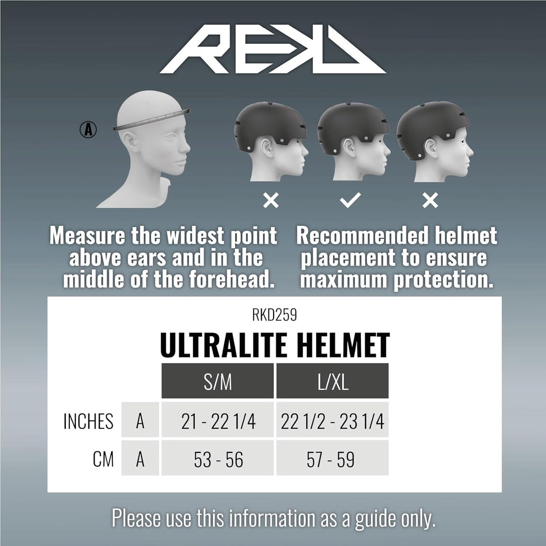 REKD Ultralite In-Mold Helmet Skateboardhelm, Unisex, Erwachsene 57-59 cm Blau (blau), 57-59 cm Blau