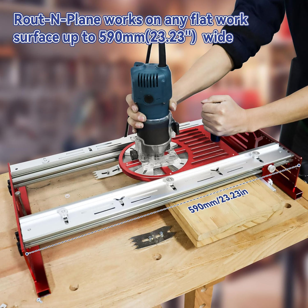 Holzplatten-Ebenungsfräser-Vorlage, Rout-N-Plane-Stehtisch-Plattenfräser-Kapazität-Fräser-Schlitten