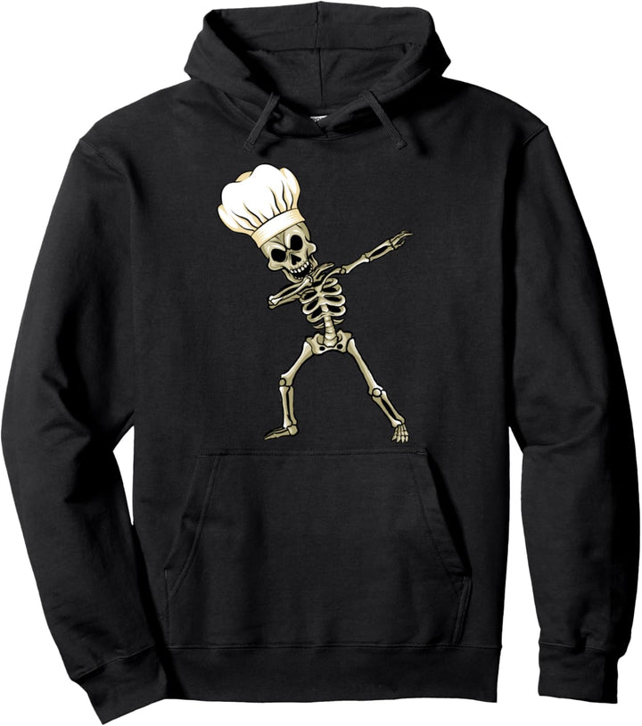 Dabbing Skelett Chef Halloween Jungen Kinder Dabbing Scary Chef Pullover Hoodie