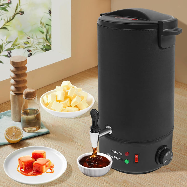 GGTYURTM 10L Wachsschmelzer Edelstahl 1100W EU Wax Melter 352oz Wachserhitzer mit Temperaturregelung