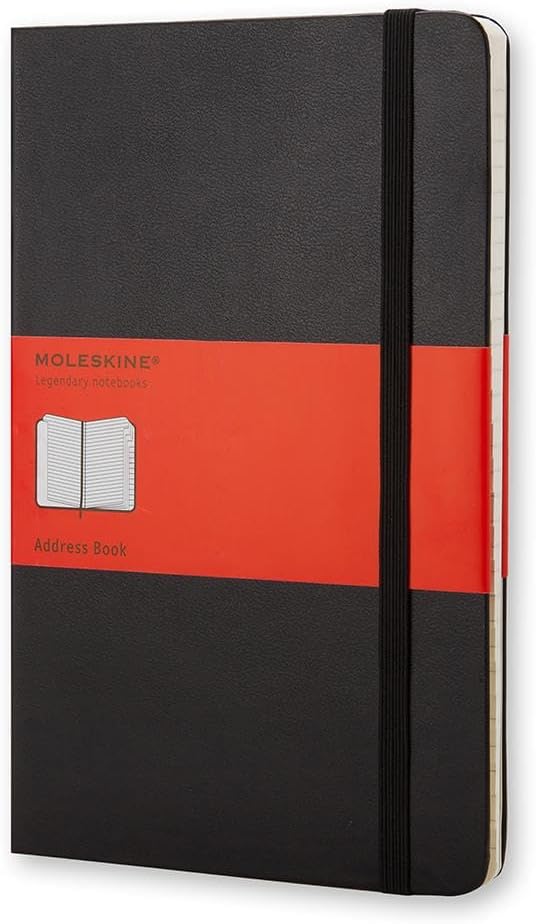 Moleskine Adressbuch mit alphabetischem Index, Organizer für Zuhause und Büro, Harter Umschlag, Tasc