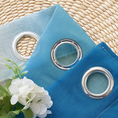 MIULEE 2er Set Voile Vorhang Zweifarbiger Vorhang mit Ösen Transparente Gardine Ösenschal Fenstersch