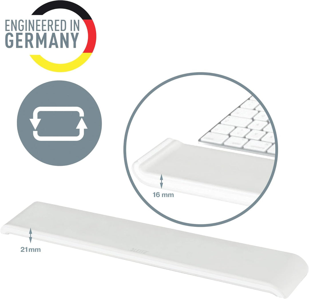 Leitz Set Verstellbare Handgelenkauflage für Tastaturen und Maus - Schaumstoffgepolsterte Handgelenk