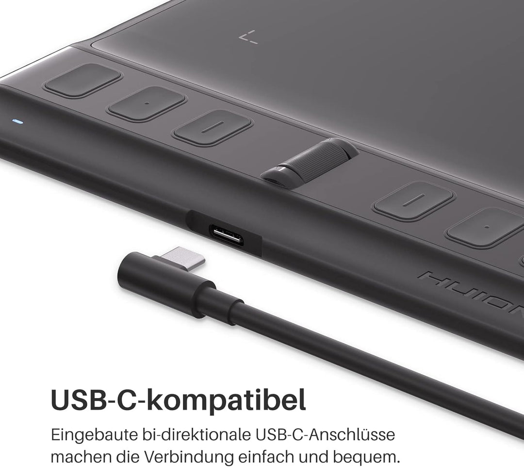 HUION Inspiroy 2 S Grafiktabletts, 6,3 x 3,9 Zoll Tragbares Zeichentablett mit 8192 Stufen batteriel