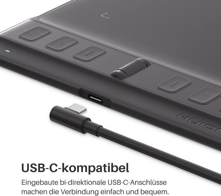 HUION Inspiroy 2 S Grafiktabletts, 6,3 x 3,9 Zoll Tragbares Zeichentablett mit 8192 Stufen batteriel