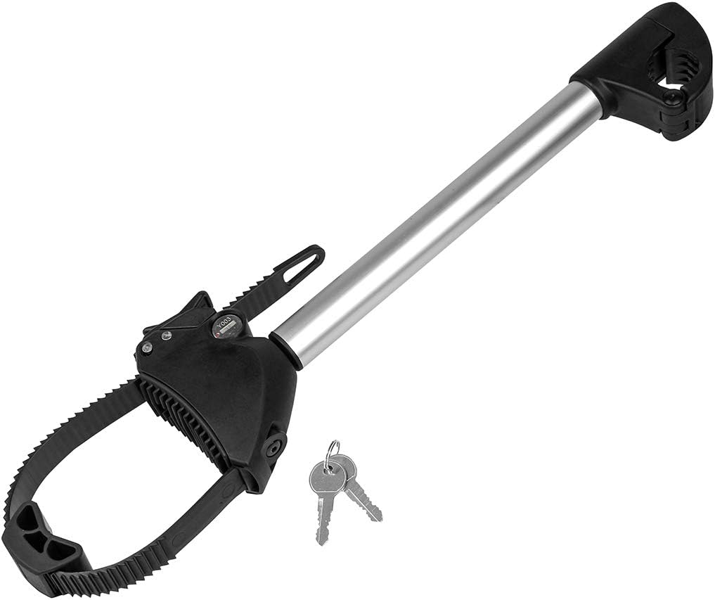 EUFAB 11576 Strap-Rahmenhalter lang, abschliessbar, für U-Bügelrohr: Ø 2,5 cm, 32 cm Länge 32 cm Län