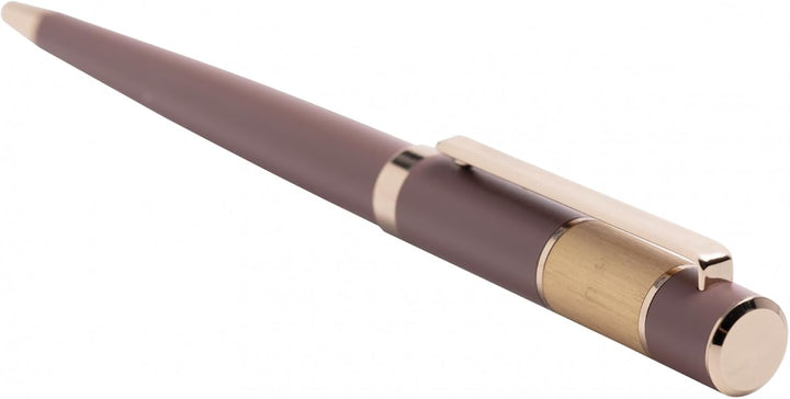 Hugo Boss Kugelschreiber Ribbon Vivid Blush Goldakzente in der Zierleiste Aluminium, Messing, Länge: