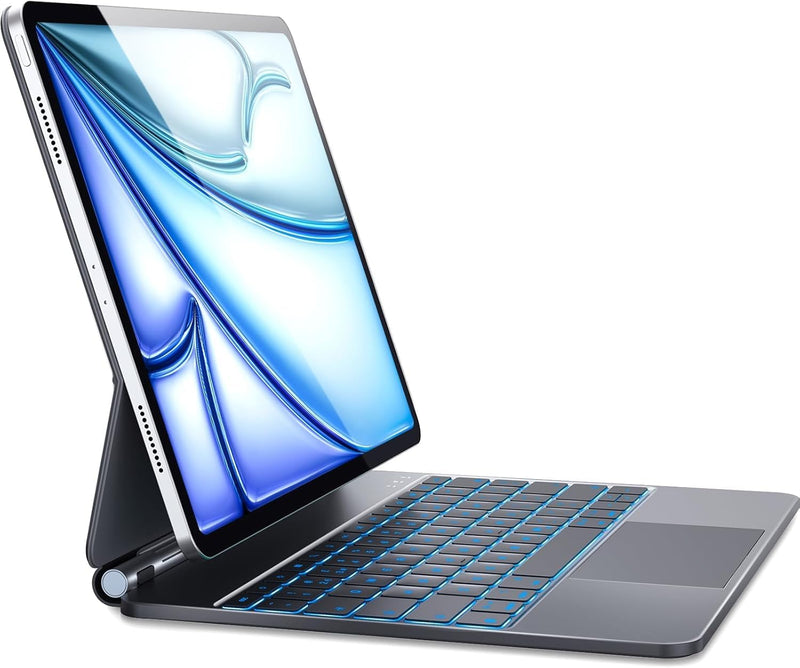 Earto iPad Pro 12,9 Tastatur 2022, Magnetische Freischwebende Tastatur Hülle mit Touchpad, 7-Farbige