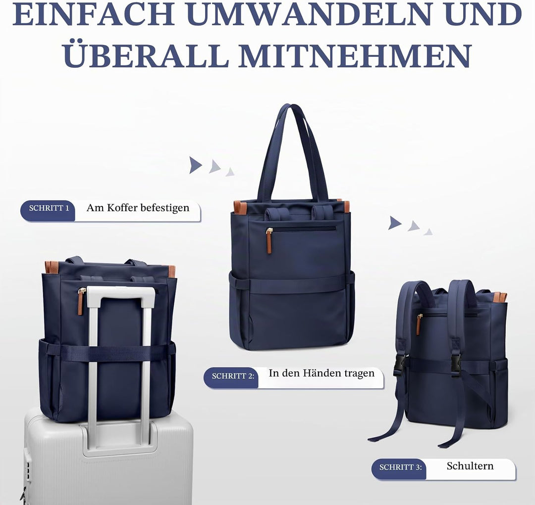 GOLF SUPAGS Convertible Laptop-Rucksack für Frauen Casual Daypack Notebook Tote Bag für Arbeit Hochs