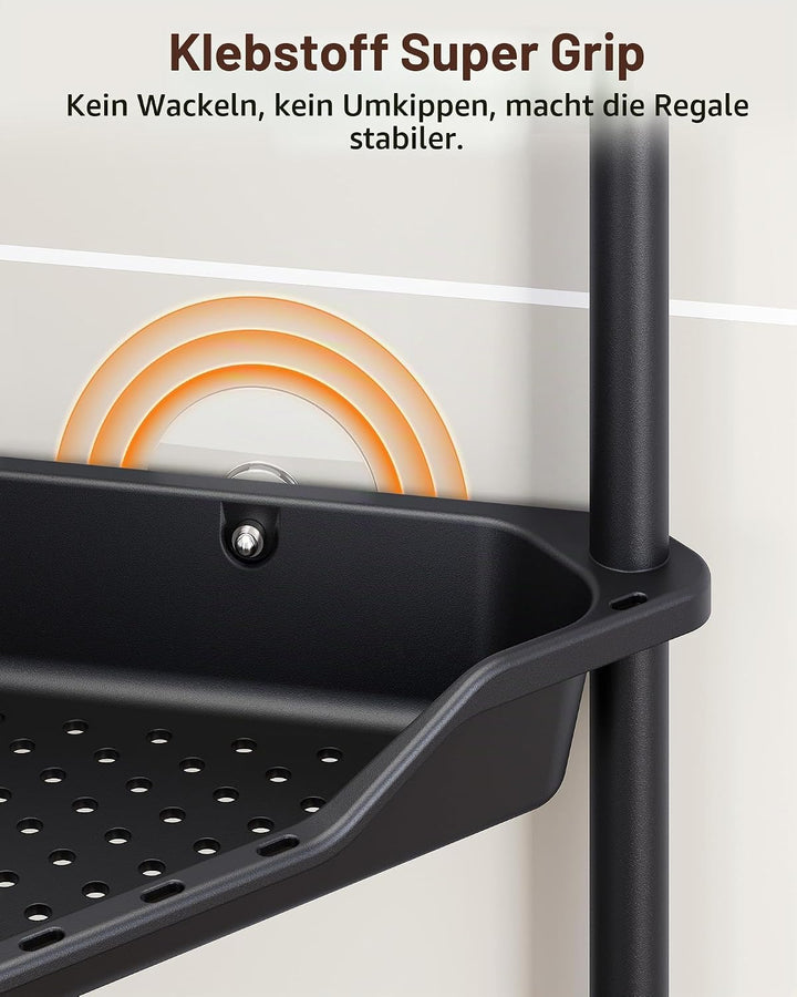 Orimade 4 Stück Duschregal Stehend Rostfrei,Ecke Duschablage Freistehende, Duschablage ohne Bohren f