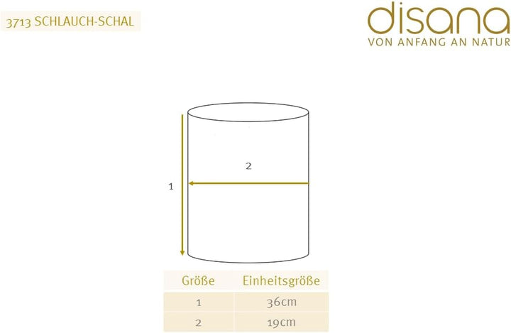 Disana SCHLAUCH-SCHAL, 100% Bio-Merinowolle GOTS, IVN Best | extra leicht und warm | Baby Kleinkind