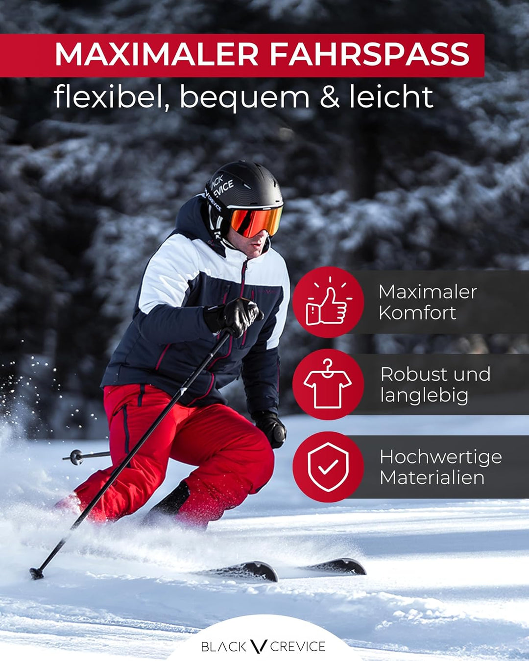 BLACK CREVICE Damen Ski-Rolli mit Reissverschluss I Damen-Langarm-Funktionsshirt I Damen-Funktionssh