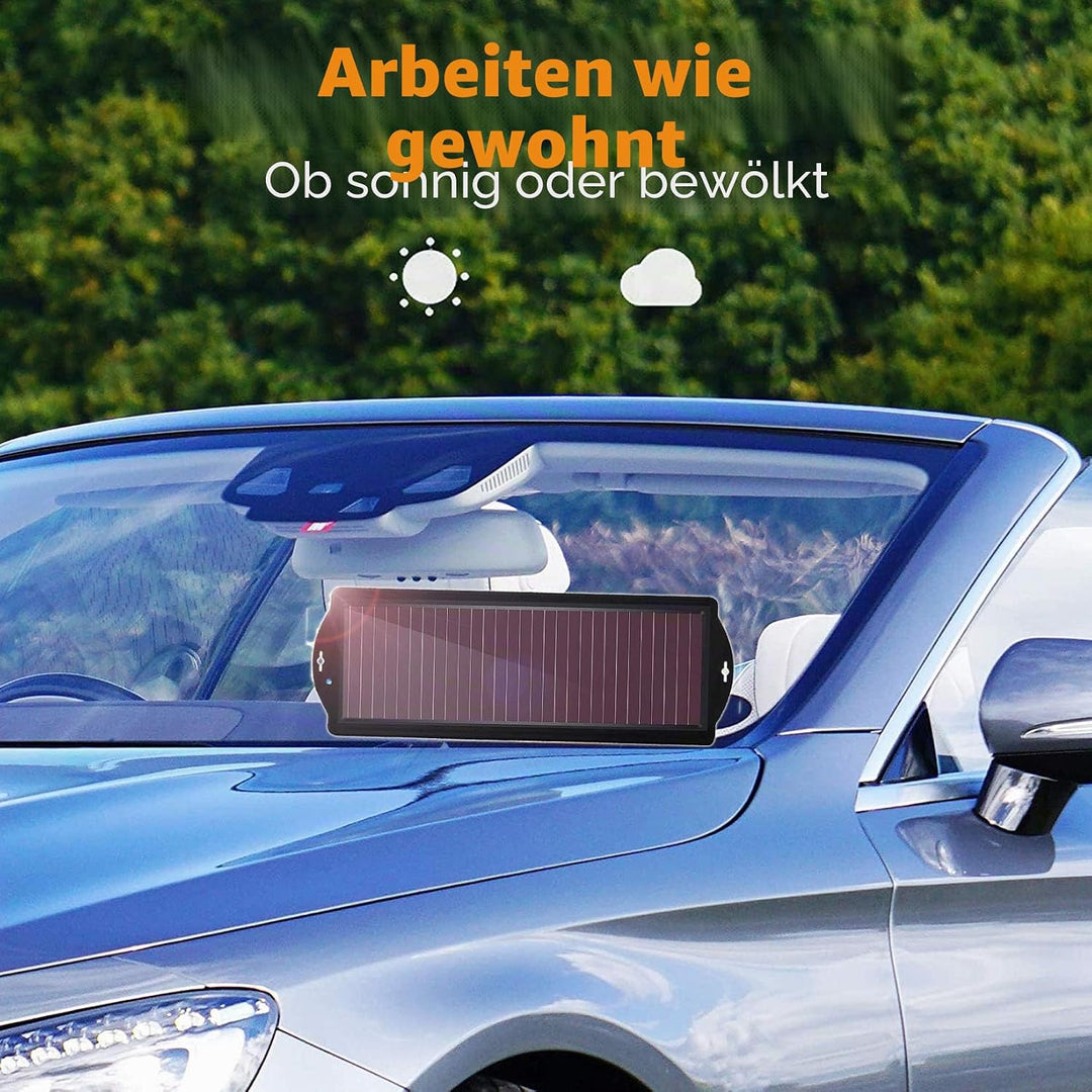 Solar-Ladegerät-Auto-Ladegerät-Bundle,12V 2,5W wasserdichtes tragbares amorphes Solarpanel mit Zigar