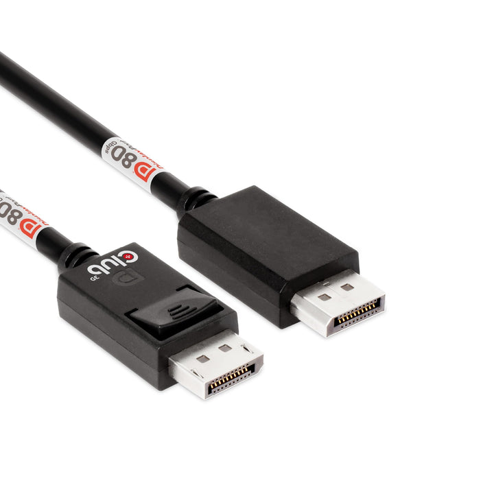 Club3D CAC-1092 DisplayPort™ 2.1 Bi-Direktionales VESA DP80 zertifiziertes Kabel 4K240Hz, 8K60Hz ode