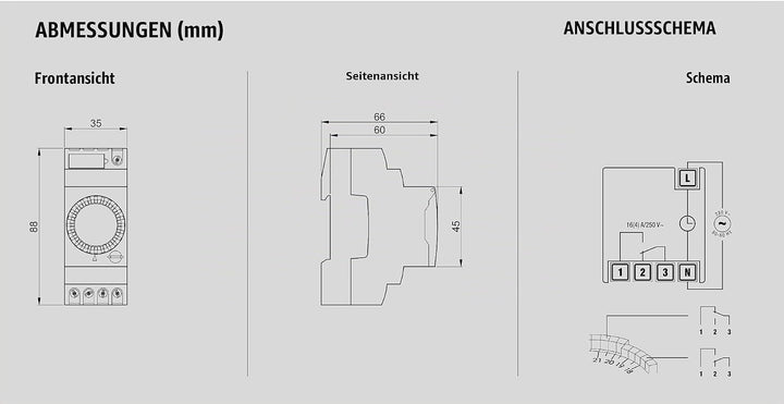VEMER VP879100 Duet-D Elektromechanisch Zeitschaltuhr mit Täglicher Programmierung, DIN-Schienenmont