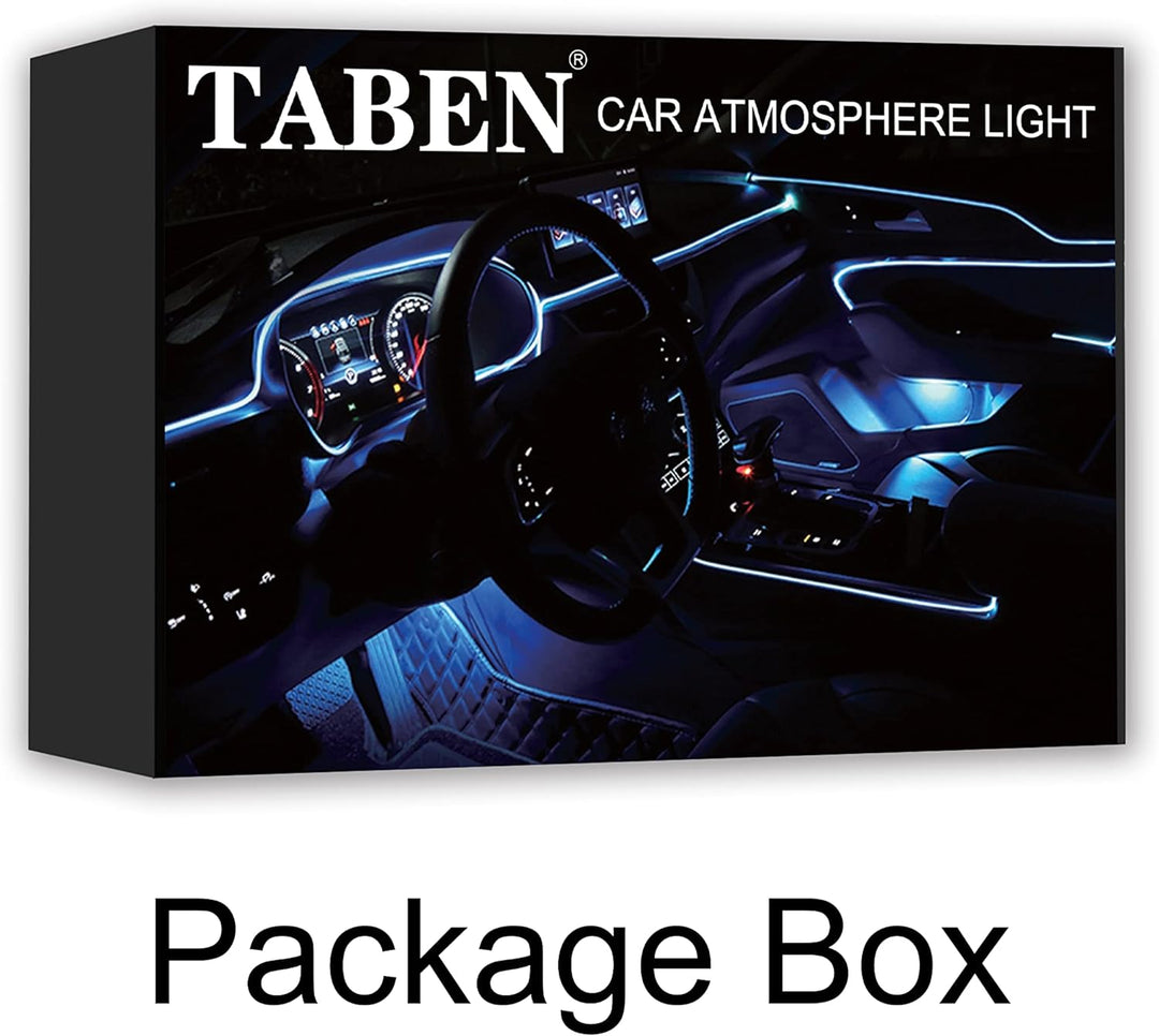 TABEN Auto Umgebungslicht RGB Fernbedienung Dekorative Licht Lampe DIY Refit Flexible Glasfaser Rohr