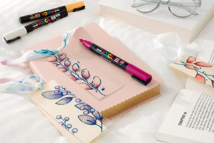 Faber-Castell uni-ball 186829 - POSCA Marker Set, 20er Etui, inkl. Anleitungen für 3 DIY Projekte 20