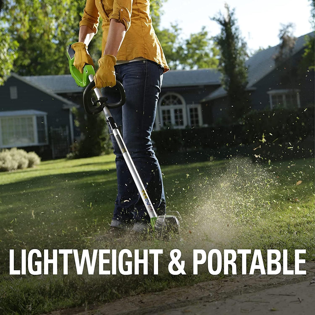 Greenworks Akku-Rasentrimmer 40V 30cm, 3er-Pack Spule mit 2X2Ah Akku und Ladegerät Akku 2X2Ah+Spule