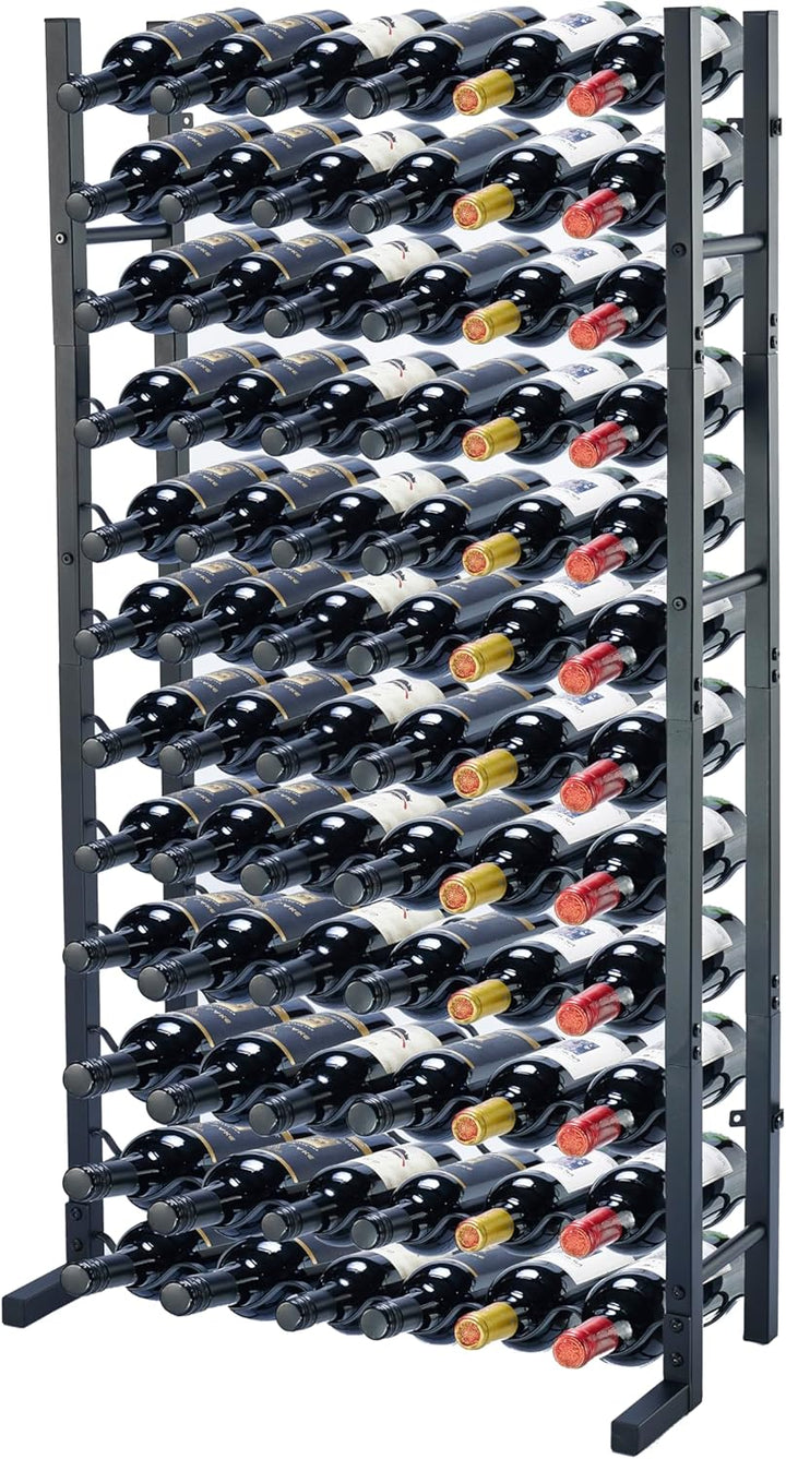 Weinregal - Weinschrank - Weinflaschenhalter - Weinlagerung - Schwarz - Pulverbeschichteter Stahl -